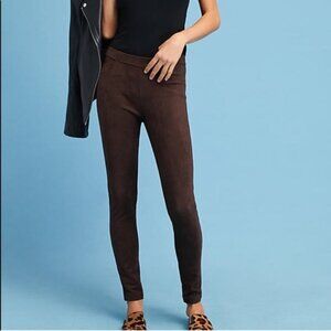 Anthropologie x Sanctuary | Mona Suede Leggings | Chocolate Brown | Sz L | NWT